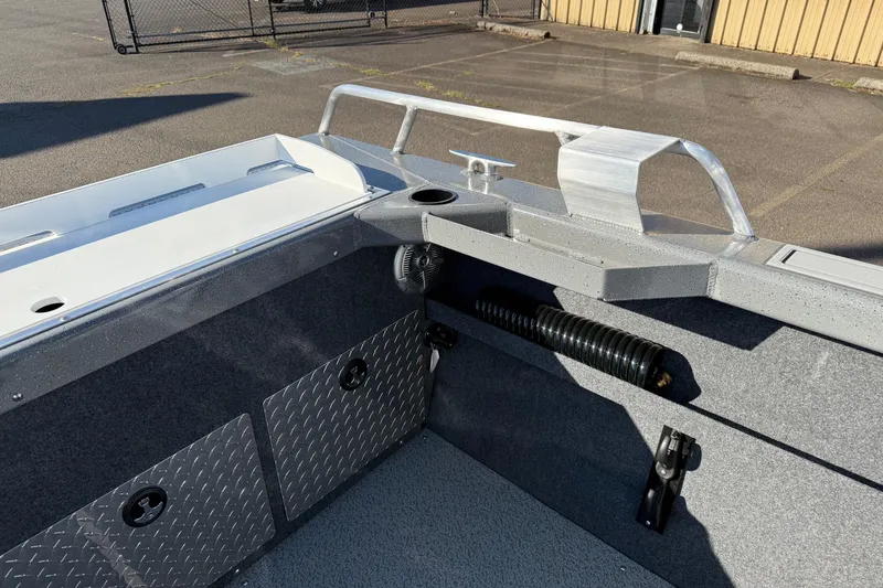 Slide: The Image of Interior view of 2026 Thunder Jet 185 Luxor boat, featuring storage compartments and sleek design. - 25