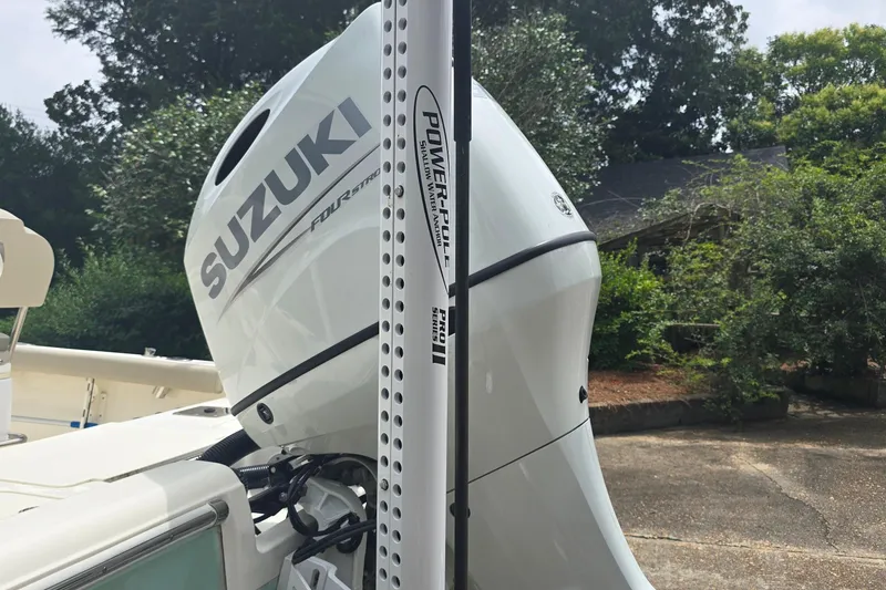 Slide: The Image of 2023 Key West 188 Bay Reef boat with Suzuki outboard motor and Power-Pole anchor. - 15