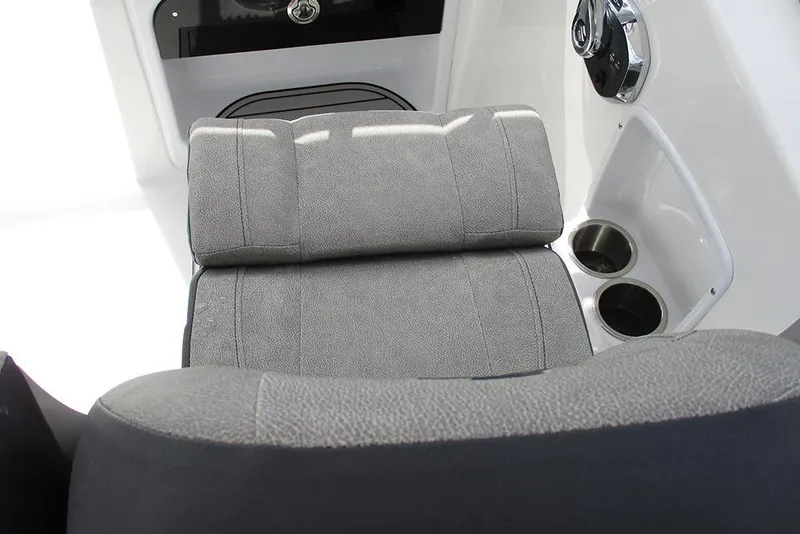 Slide: The Image of Gray seat and cup holders in 2026 Sea Pro 240 Dual Console Deluxe boat. - 17