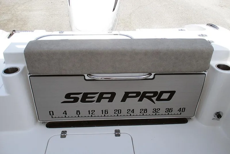 Slide: The Image of 2026 Sea Pro 240 Dual Console Deluxe boat with integrated measuring board. - 31