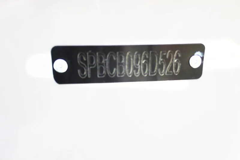 Slide: The Image of 2026 Sea Pro 240 Dual Console Deluxe boat identification plate with serial number. - 40