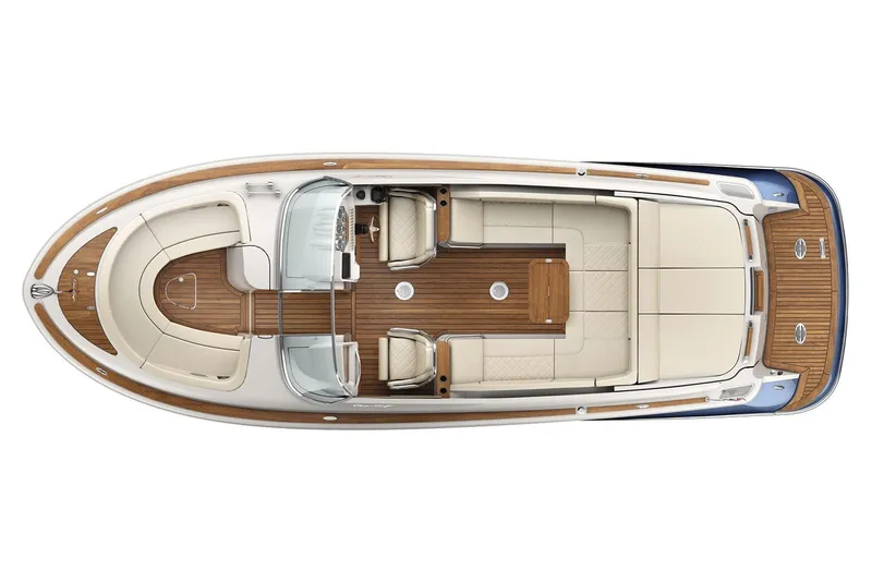 Slide: The Image of Manufacturer Provided Image: 2019 Chris-Craft Launch 30 boat, top view, luxurious seating, and wooden deck. - 6
