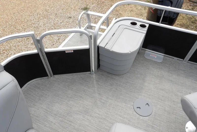 Slide: The Image of 2023 Bennington 20 SVF boat interior with seating and storage area. - 33