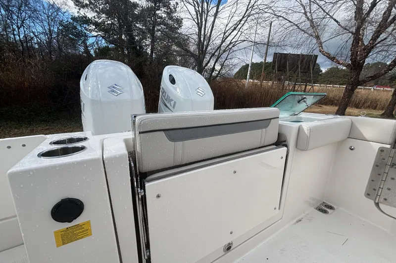 Slide: The Image of 2026 Sailfish 252 CC boat with Suzuki engines, featuring a sleek, modern design. - 17