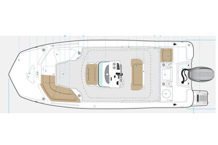 Slide: The Image of Manufacturer Provided Image: Top view of 2019 NauticStar 231 Hybrid boat layout. - 15