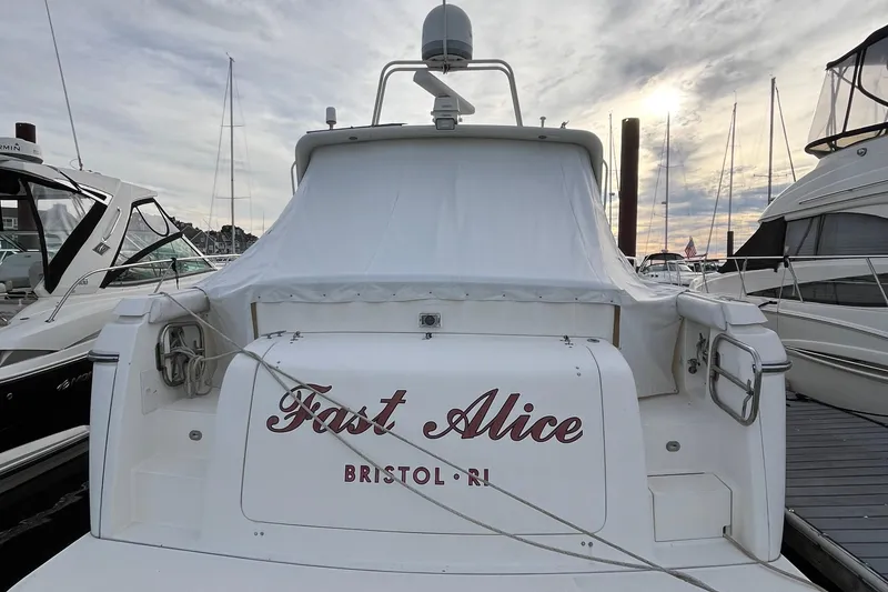 Slide: The Image of 1994 Tiara Yachts 4000 Express named "Fast Alice" docked in Bristol, RI. - 7