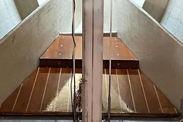 Slide: The Image of Interior of 1985 S2 K model boat with polished wooden flooring. - 11