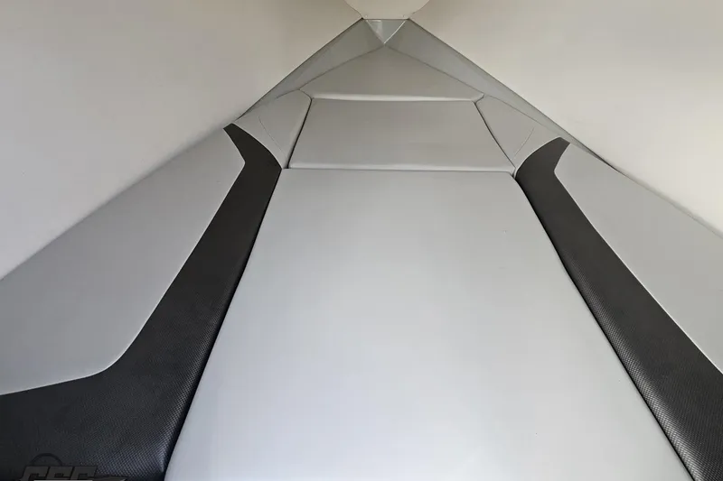 Slide: The Image of Interior cabin of 2005 Baja 23 Outlaw boat, featuring sleek, modern design. - 63