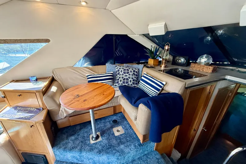 Slide: The Image of Stainless steel sink in 1998 Bayliner 3988 Command Bridge Motoryacht kitchen area. - 29