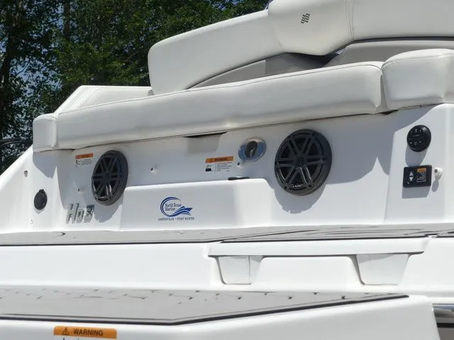 Slide: The Image of 2021 Four Winns HD3 boat rear view with speakers. - 22