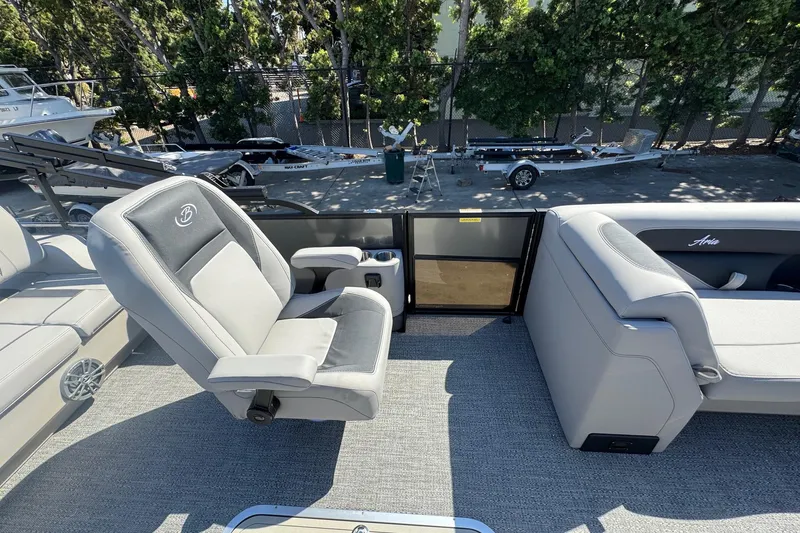 Slide: The Image of 2026 Barletta ARIA 22UC boat interior with luxurious seating and modern design. - 47