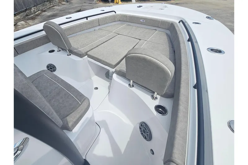 Slide: The Image of 2025 Sea Hunt Gamefish 27 Forward Seating with cushioned seats and modern design. - 29