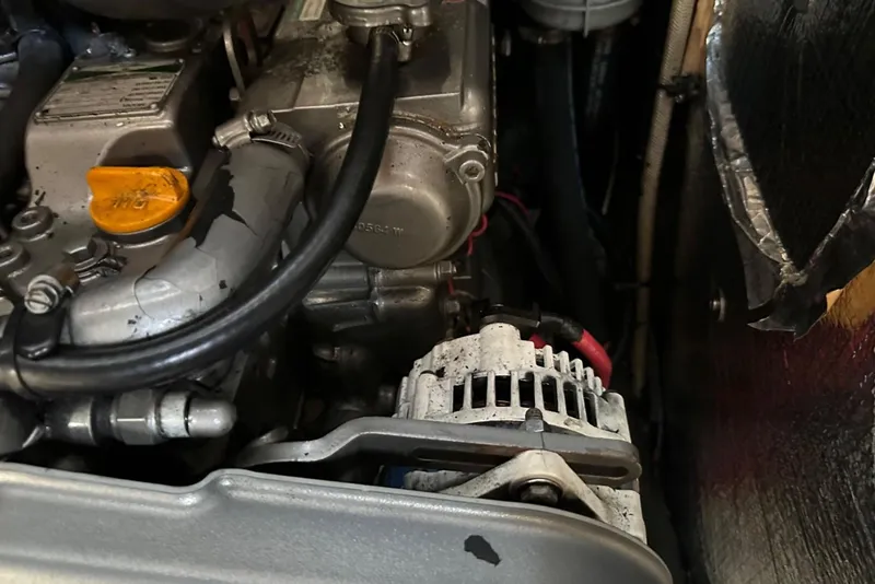 Slide: The Image of Engine compartment of a 2005 Beneteau Oceanis Clipper 373 sailboat. - 33