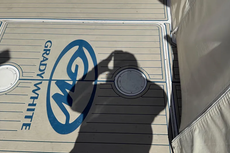 Slide: The Image of Shadow on Grady-White Marlin 300 boat deck, 1996 model. - 9