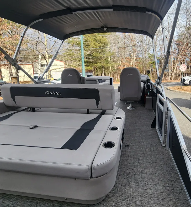 Slide: The Image of Interior view of Barletta ARIA 22UC pontoon boat, 2025 model. - 20