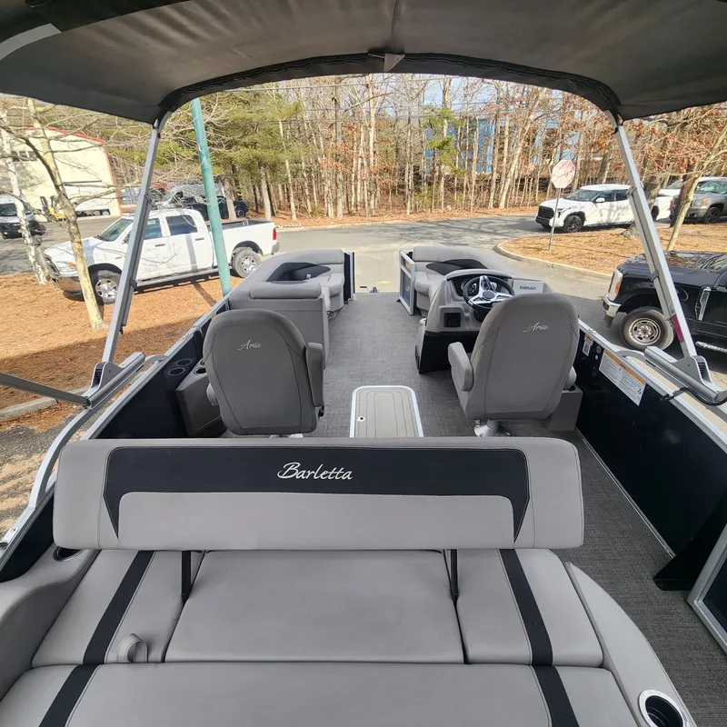 Slide: The Image of Interior of Barletta ARIA 22UC pontoon boat, model year 2025. - 26