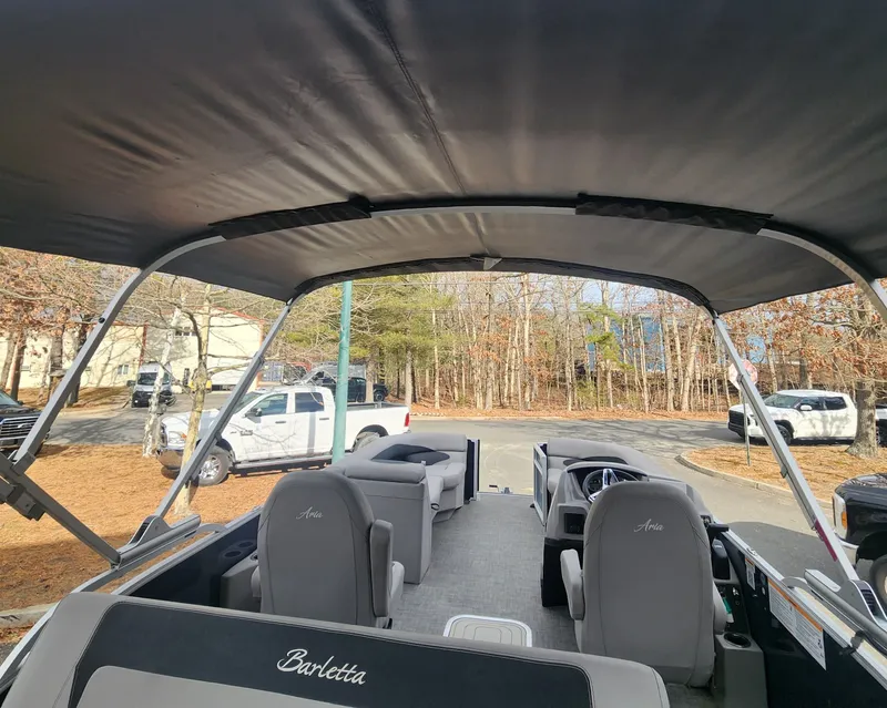 Slide: The Image of Interior view of Barletta ARIA 22UC pontoon boat, 2025 model. - 28