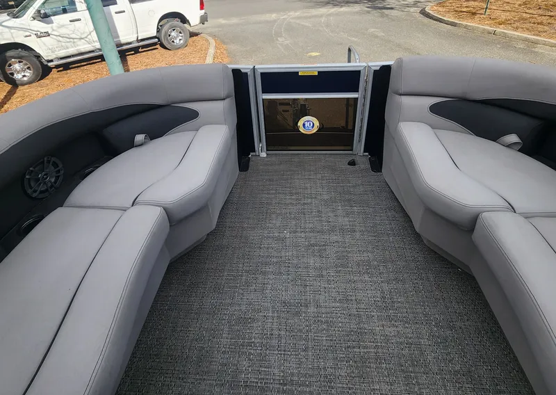 Slide: The Image of Interior of 2025 Barletta ARIA 22UC with gray seating. - 39