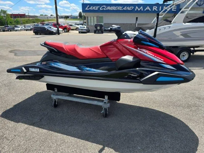 Slide: The Image of 2026 Yamaha Waverunner VX Deluxe with Audio, red and black, at Lake Cumberland Marine. - 25