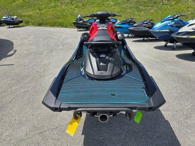 Slide: The Image of 2026 Yamaha Waverunner VX Deluxe with Audio, rear view on parking lot. - 28