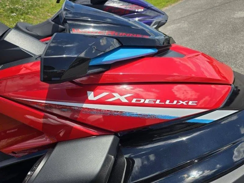 Slide: The Image of 2026 Yamaha Waverunner VX Deluxe with Audio, red design. - 30