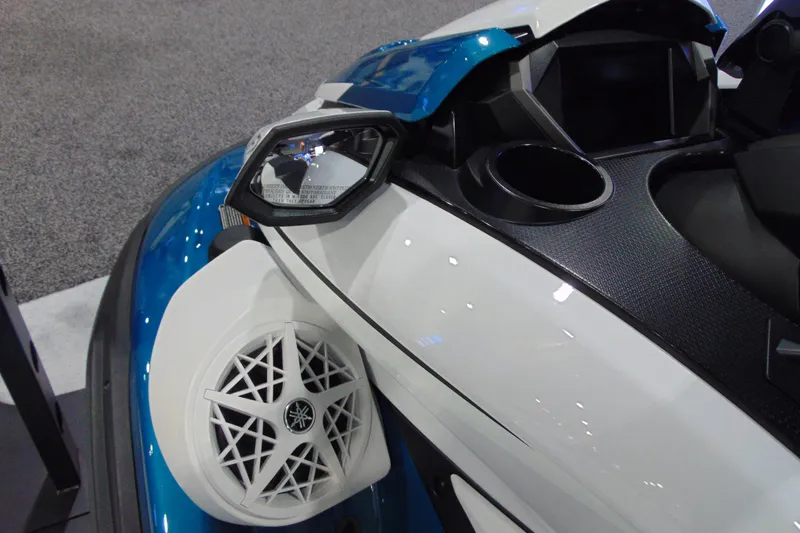 Slide: The Image of 2026 Yamaha WaveRunner FX Cruiser HO with sleek design and integrated speaker system. - 4