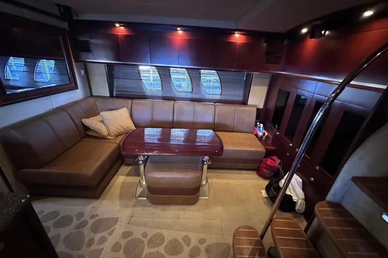 Slide: The Image of Luxurious bathroom in 2005 Sea Ray 48 Sundancer yacht with granite countertop and modern fixtures. - 18