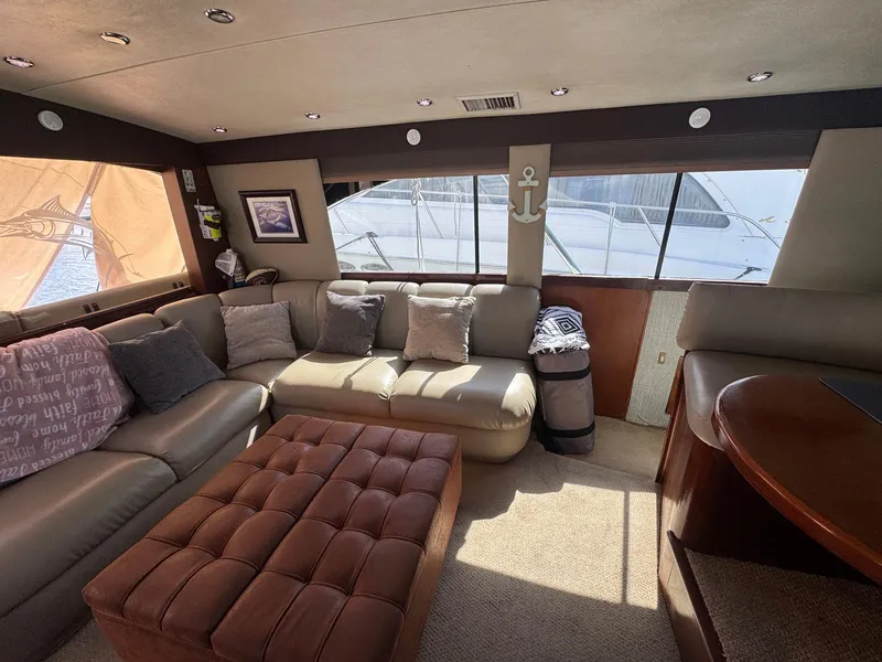 Slide: The Image of Luxurious interior of 1998 Ocean Yachts 40 Super Sport with plush seating and decor. - 35
