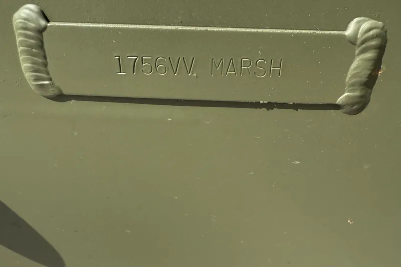 Slide: The Image of 2025 Alweld 1756 V MARSH C.C. boat model engraving detail. - 17