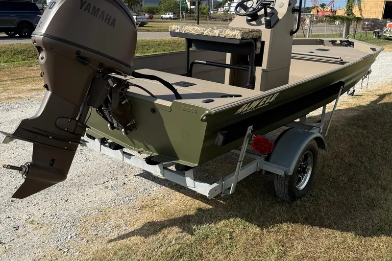 Slide: The Image of 2025 Alweld 1756 V MARSH C.C. boat with Yamaha motor on trailer. - 4