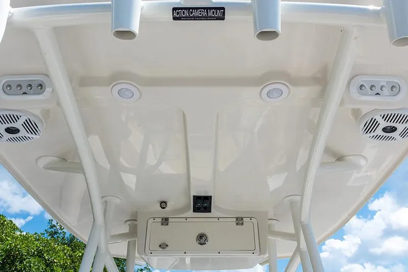 Slide: The Image of Manufacturer Provided Image: 2022 Sailfish 220 CC boat with action camera mount and overhead lighting. - 15