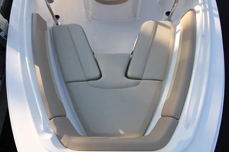 Slide: The Image of Manufacturer Provided Image: 2022 Sailfish 220 CC boat with cushioned seating area. - 8
