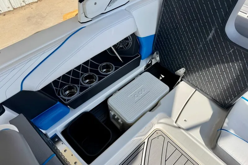 Slide: The Image of Close-up of JL Audio speaker on 2018 Nautique Super Air Nautique GS20 boat. - 23
