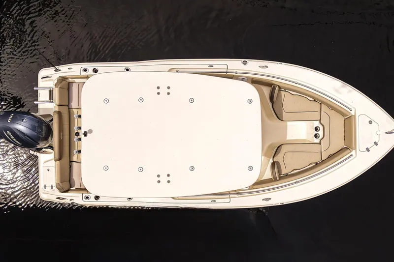 Slide: The Image of Overhead view of 2022 Key West 219 FS boat on water. - 4