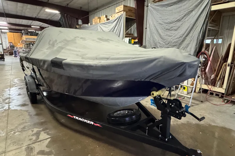 Slide: The Image of 2024 Tracker Targa V-19 Combo boat interior storage compartment detail. - 18