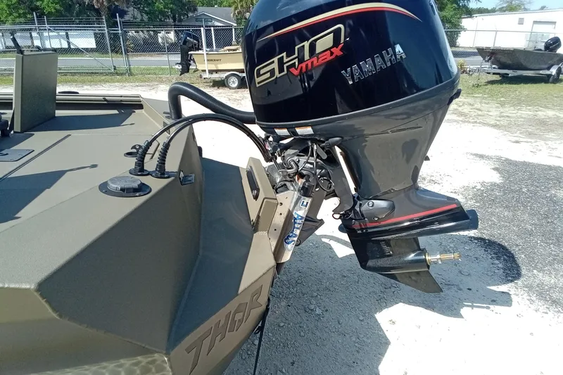 Slide: The Image of Thor 1900 Lake Hammer 2025 boat with Yamaha SHO VMAX outboard motor. - 7