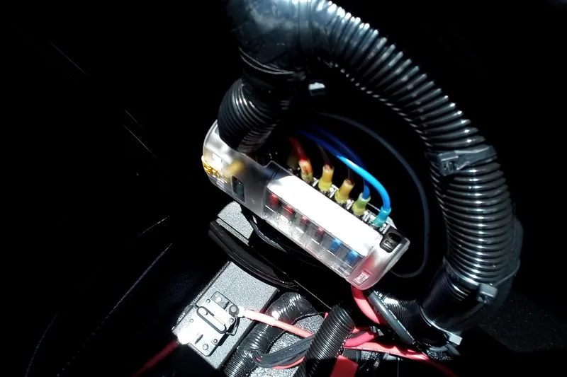 Slide: The Image of Electrical wiring and fuse box in 2026 Thor 1900 Lake Hammer SC vehicle. - 25