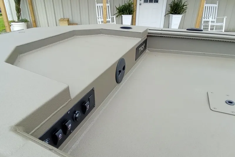 Slide: The Image of Thor 1754 Timber Hammer 2026 boat interior with control panel and seating area. - 5