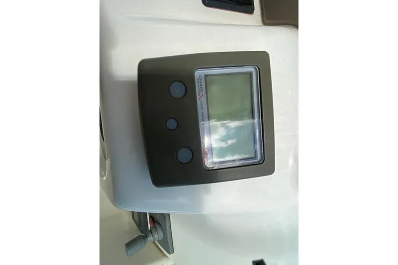 Slide: The Image of Control panel on a 2008 Jeanneau Leader 805 boat dashboard. - 2