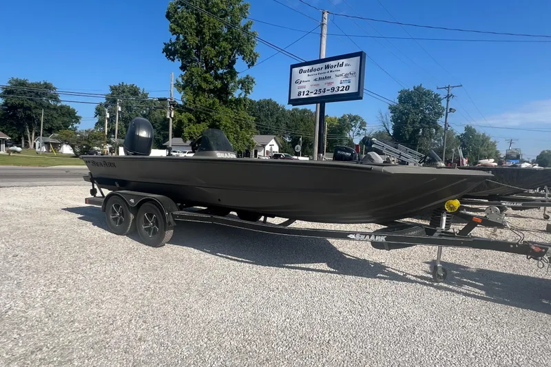 Slide: The Image of SeaArk Phantom 20XV 2026 boat in futuristic setting. - 2