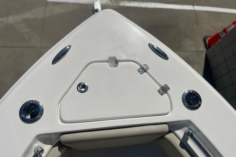 Slide: The Image of Bow of 2026 Key West 219 FS boat with stainless steel fittings. - 30