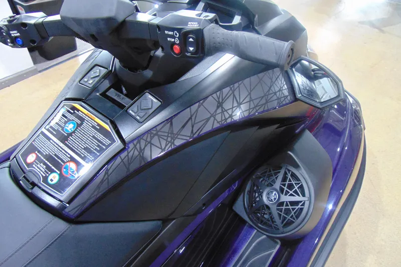 Slide: The Image of 2026 Yamaha WaveRunner GP HO jet ski with sleek design and advanced controls. - 3