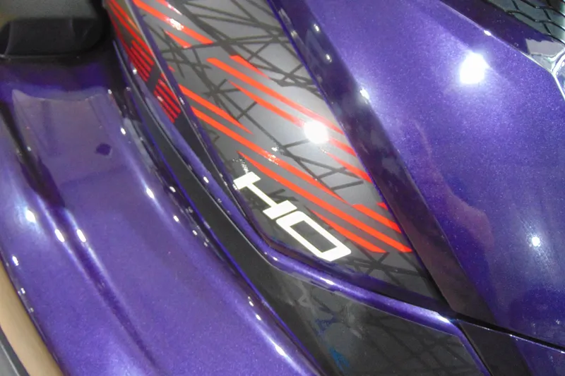 Slide: The Image of 2026 Yamaha WaveRunner GP HO in vibrant purple with sleek red accents. - 5