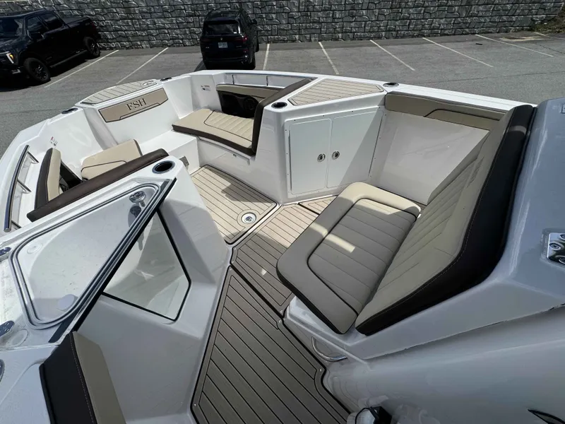 Slide: The Image of Interior view of Yamaha 255 FSH Sport H boat, 2026 model. - 27