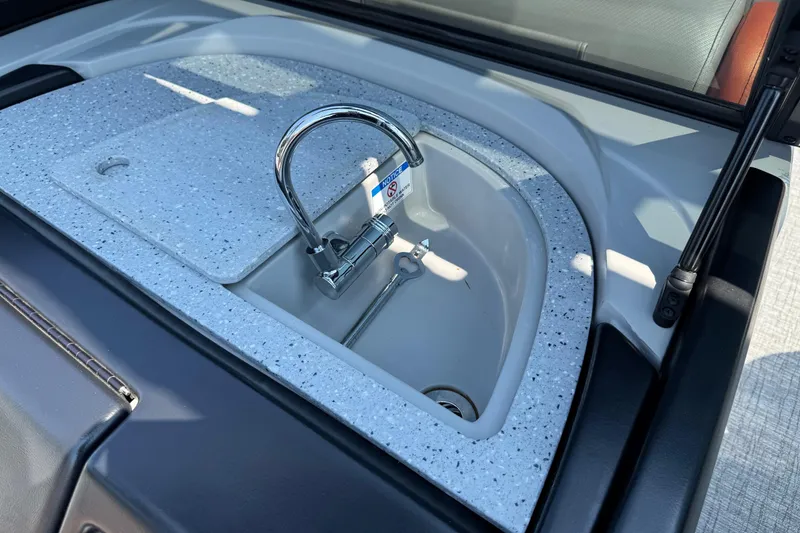 Slide: The Image of Berkshire 250 Super-Sport Premium 2021 boat sink with modern faucet design. - 27