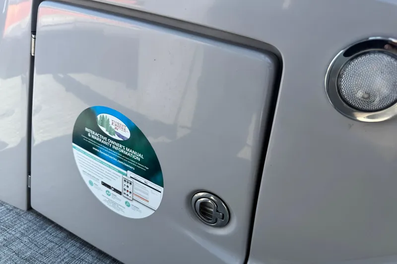 Slide: The Image of 2021 Berkshire 250 Super-Sport Premium with owner's manual sticker on panel. - 40