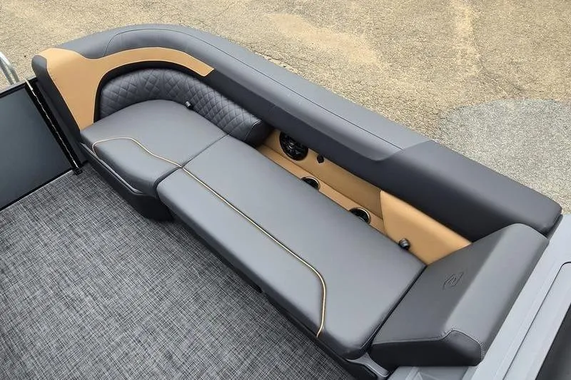 Slide: The Image of Luxurious seating on 2026 Godfrey SWEETWATER 2286 SB pontoon boat, featuring elegant upholstery. - 14