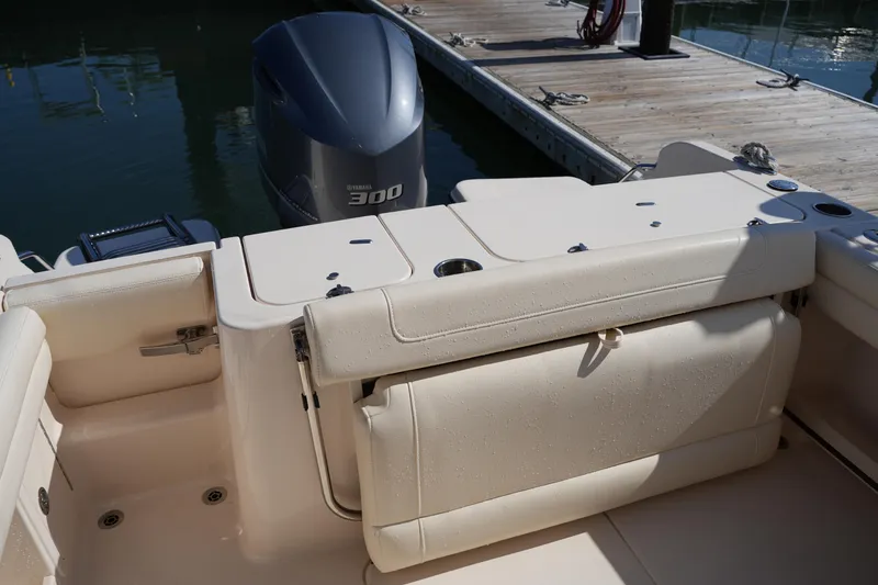 Slide: The Image of 2019 Grady-White Freedom 235 boat with Yamaha 300 engine at dock. - 14