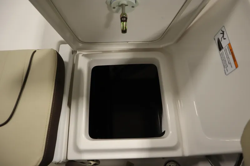 Slide: The Image of Yamaha Boats 2026 252 FSH Sport storage compartment with cushioned seating. - 33