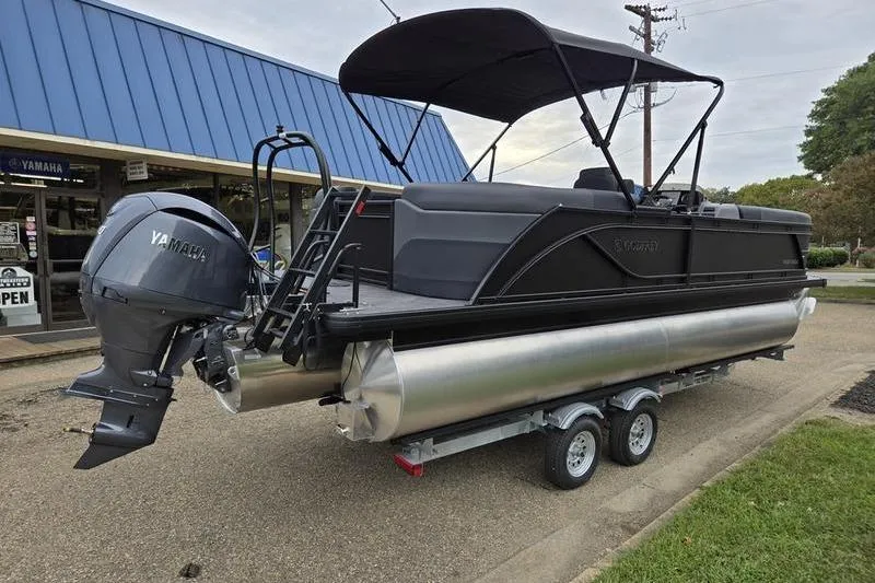 Slide: The Image of 2026 Godfrey SWEETWATER 2286 SB pontoon boat with Yamaha motor on trailer. - 3